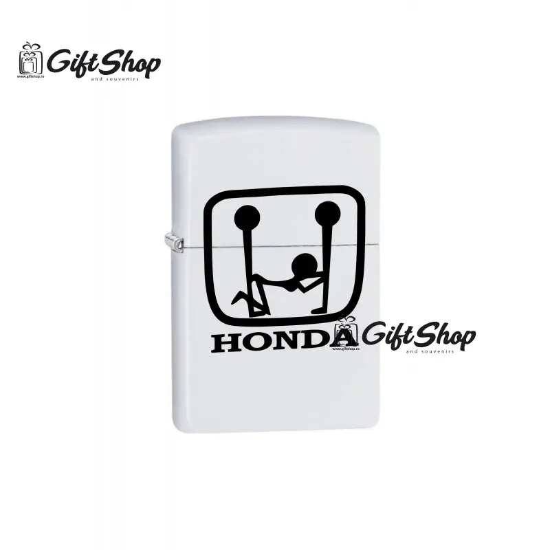 Honda, bricheta metalica gravata laser cu mesajv